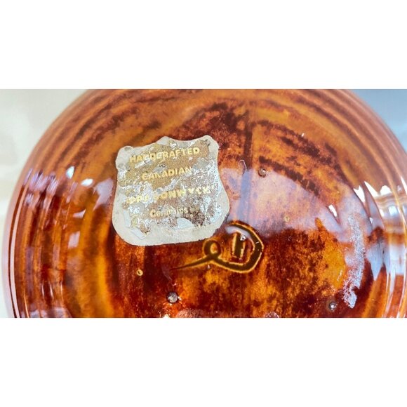 MCM Handmade Canadian Pottery Planter Vase – Red Brown Drip Glaze – 5.5” Tall - Picture 7 of 8